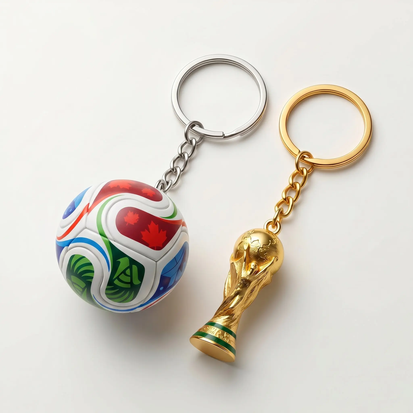 Soccer Trophy & Football Keychain Set – World Cup 2026