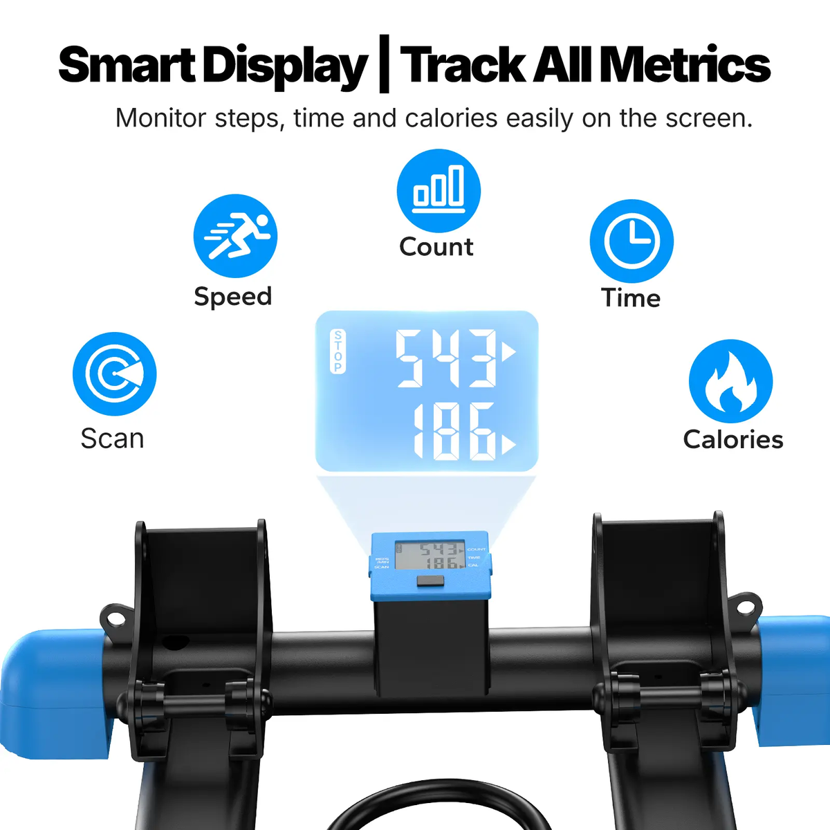 3-In-1 Mini Stair Stepper with Kneeguard Cushion Pedal
