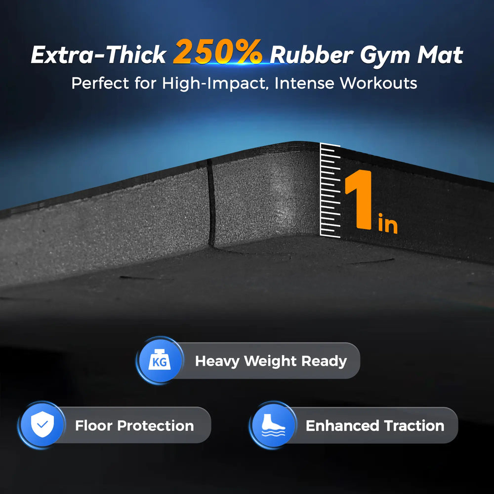 Extra-Thick Rubber Top Exercise Mat