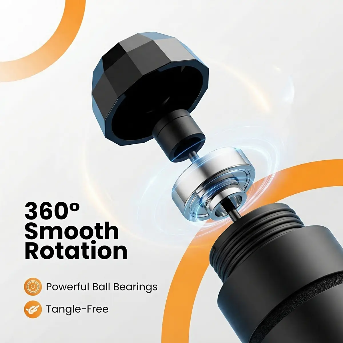 Adjustable Speed Jump Rope with Ball Bearings & Tangle-Free Steel Cable