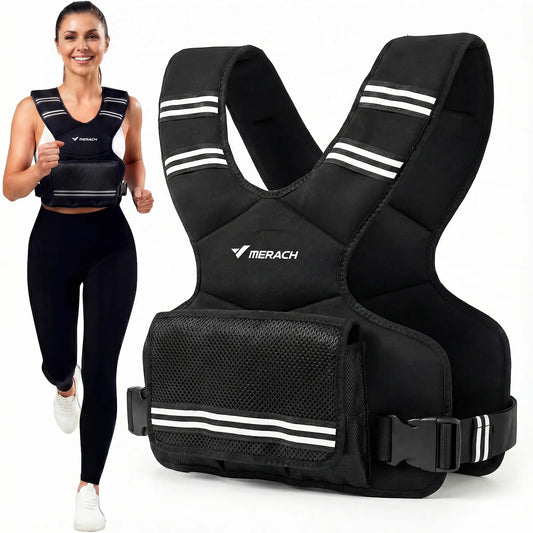 Adjustable Weighted Vest 4–10 Lbs with Removable Weight Packs