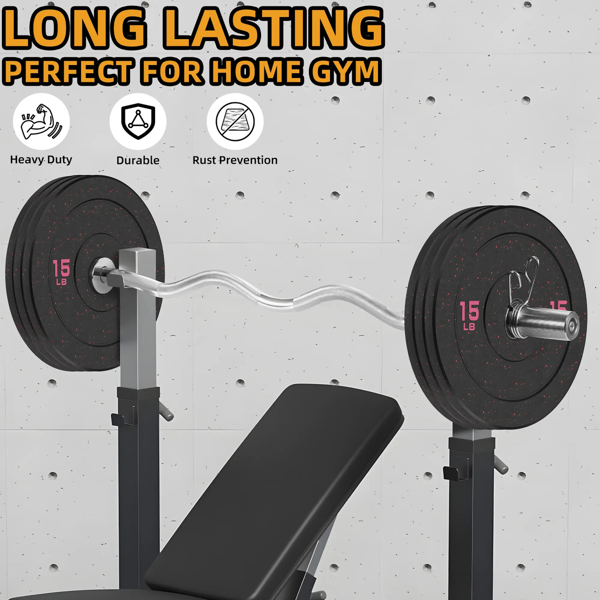 Crumb Bumper Plates with Steel Insert - Olympic Weight Plates for Crossfit & Lifting