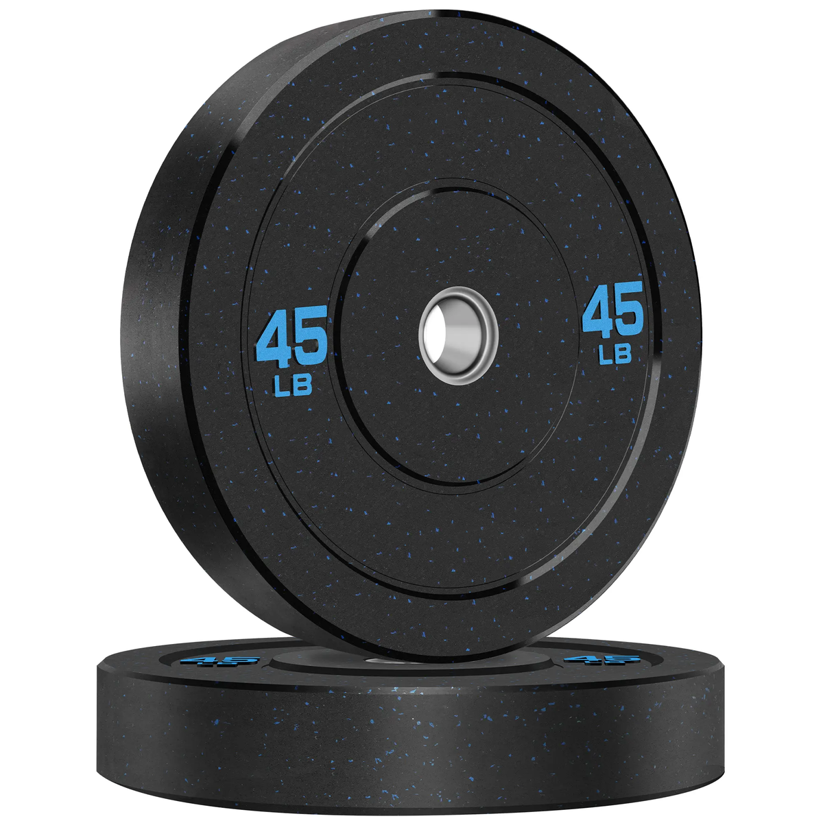 Crumb Bumper Plates with Steel Insert - Olympic Weight Plates for Crossfit & Lifting