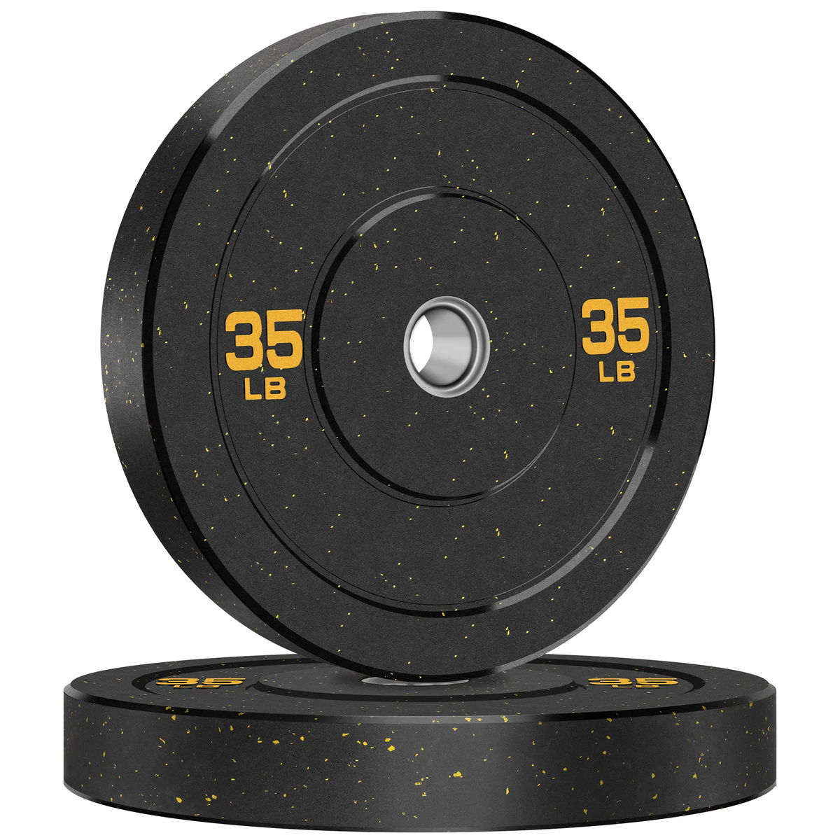 Crumb Bumper Plates with Steel Insert - Olympic Weight Plates for Crossfit & Lifting