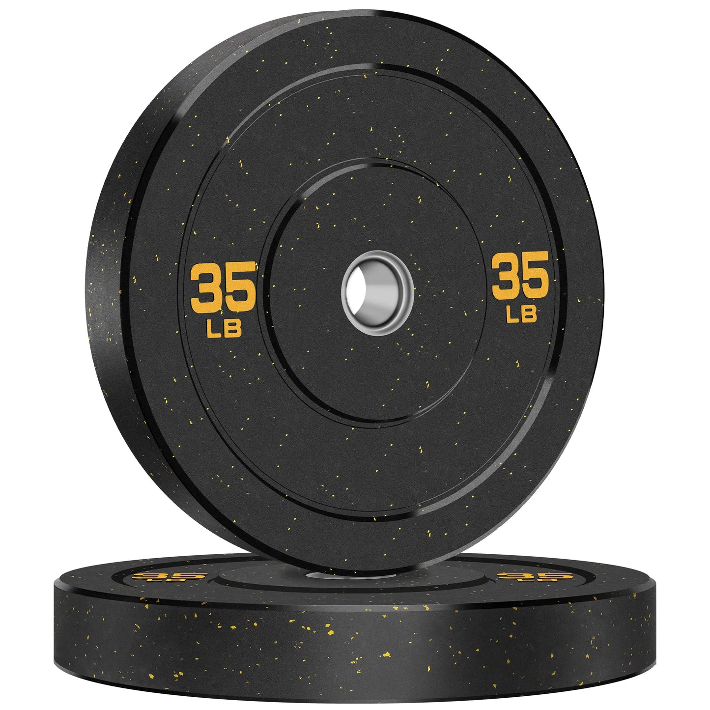 Crumb Bumper Plates with Steel Insert - Olympic Weight Plates for Crossfit & Lifting