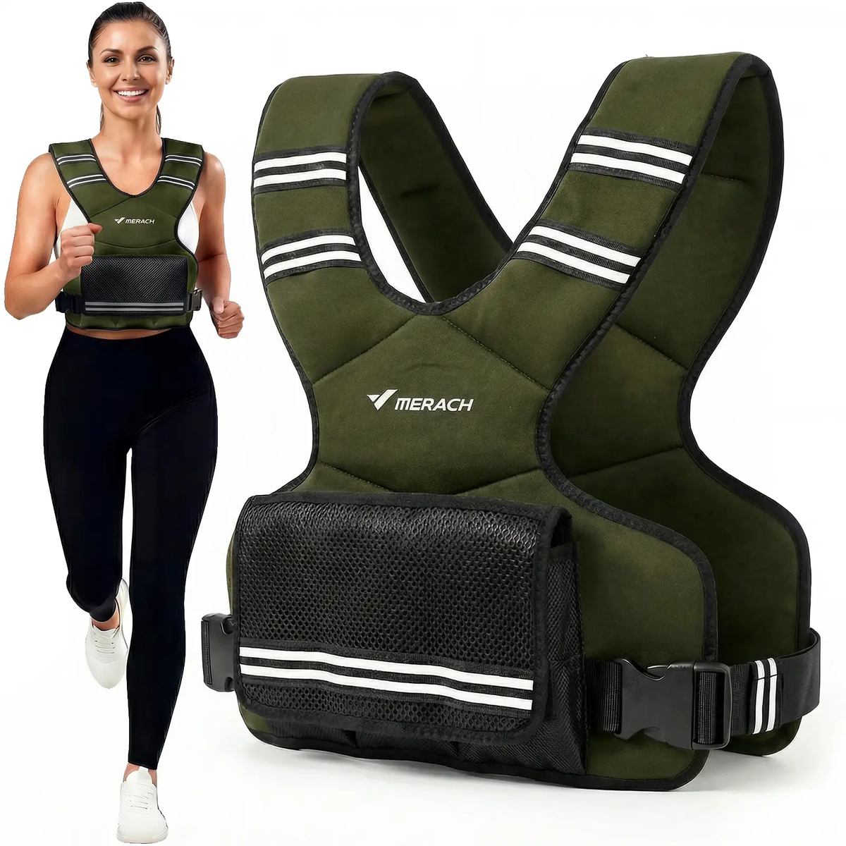 Adjustable Weighted Vest 4–10 Lbs with Removable Weight Packs