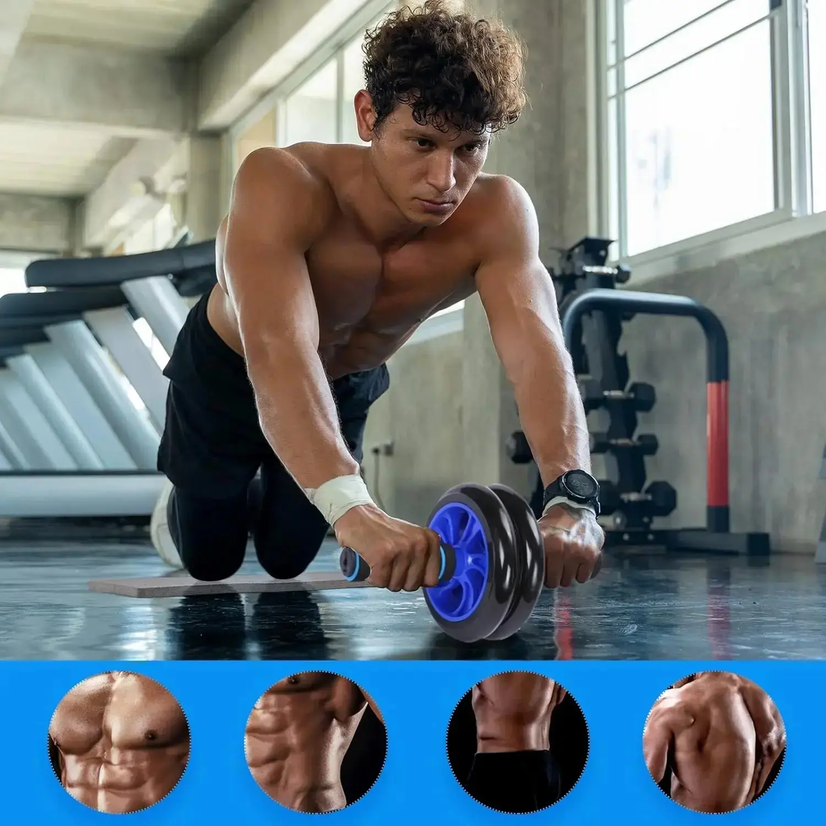 Abs Exerciser Double Wheel Roller