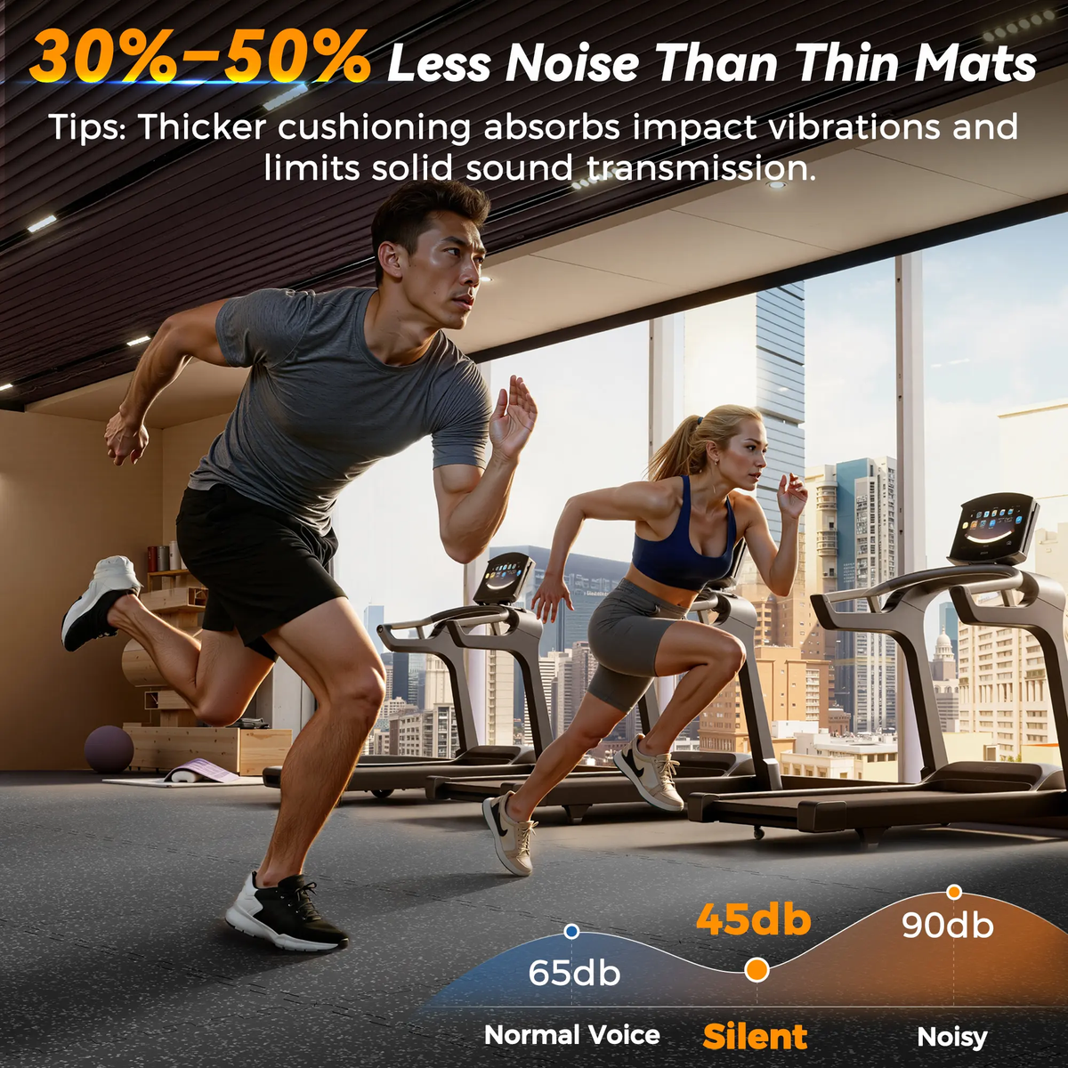 Extra-Thick Rubber Top Exercise Mat