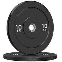 Crumb Bumper Plates with Steel Insert - Olympic Weight Plates for Crossfit & Lifting