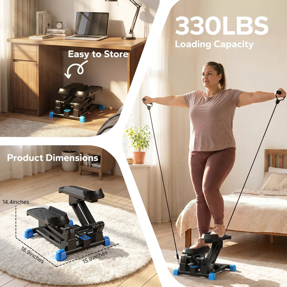 3-In-1 Mini Stair Stepper with Kneeguard Cushion Pedal