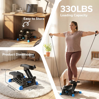 3-In-1 Mini Stair Stepper with Kneeguard Cushion Pedal
