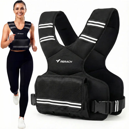 Adjustable Weighted Vest 4–10 Lbs with Removable Weight Packs