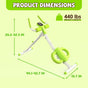 Adjustable Ab Workout Machine with LCD Display, Foldable Core Trainer, 440 Lbs Capacity Home Gym Equipment for Abs, Arms & Legs Training for Women