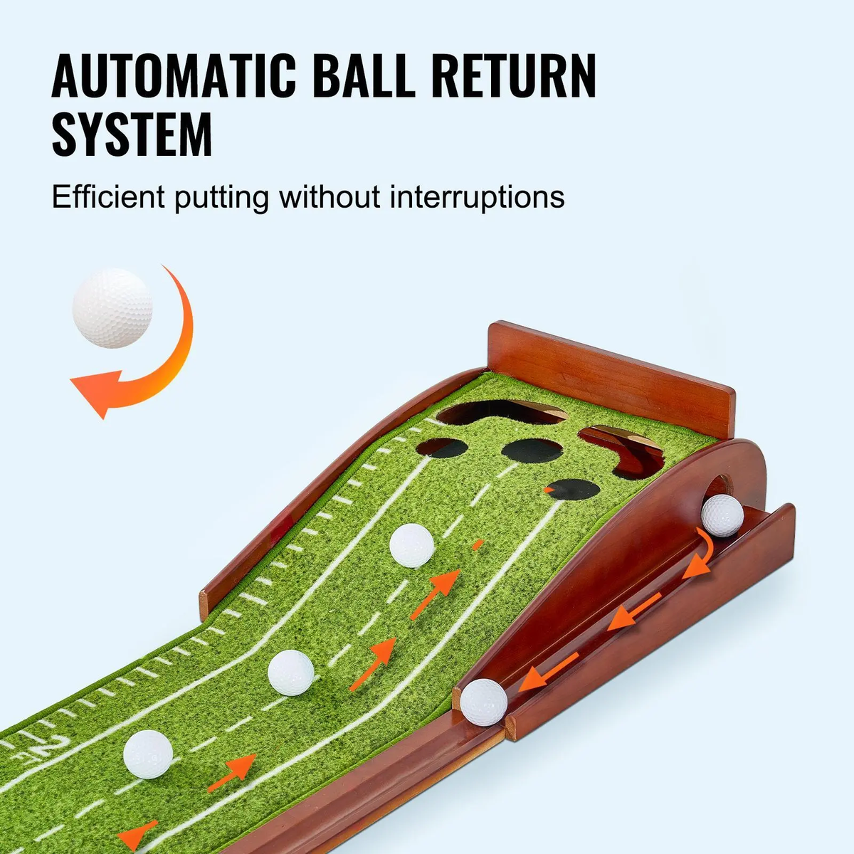Golf Putting Mat - 5 Hole Indoor Golf Putting Green