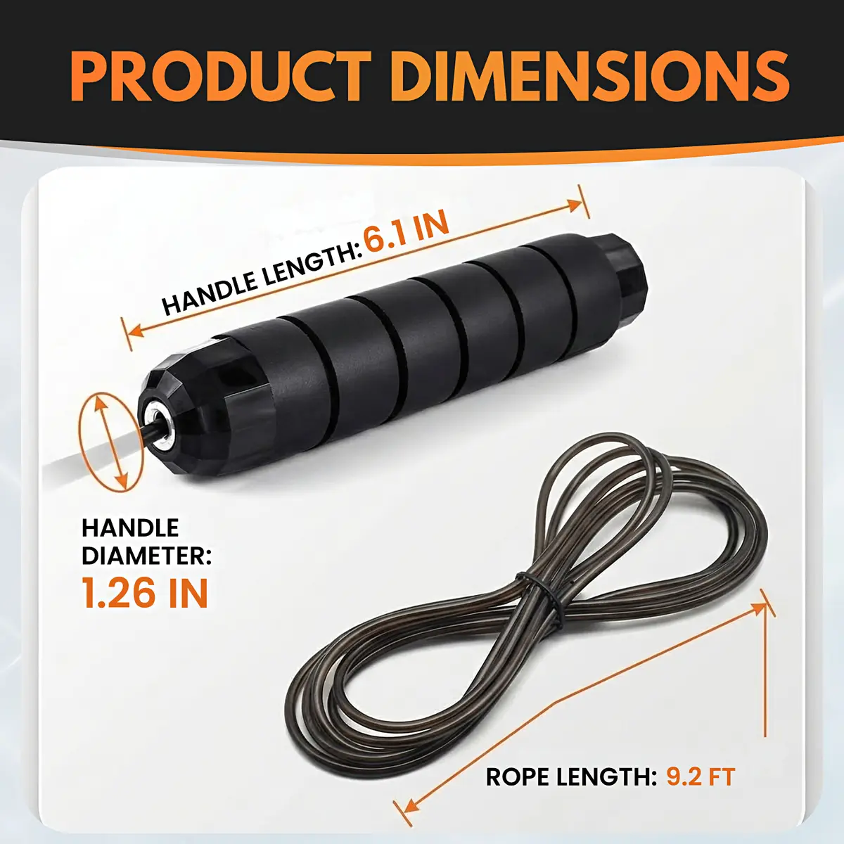Adjustable Speed Jump Rope with Ball Bearings & Tangle-Free Steel Cable